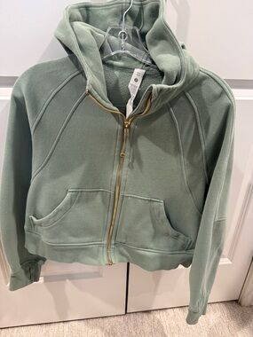 Lululemon gold zipper scuba hooded sweatshirt